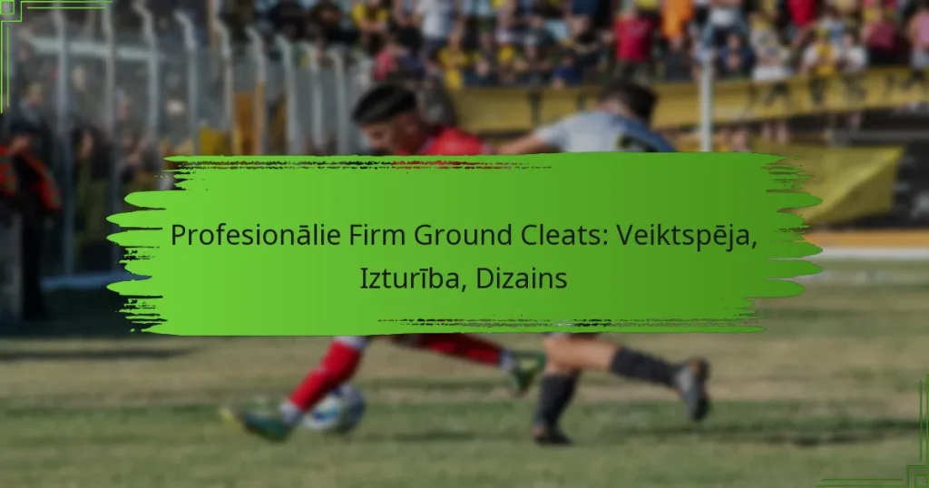 Profesionālie Firm Ground Cleats: Veiktspēja, Izturība, Dizains