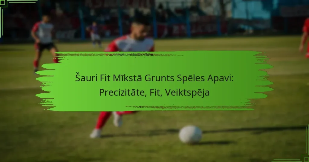 Šauri Fit Mīkstā Grunts Spēles Apavi: Precizitāte, Fit, Veiktspēja