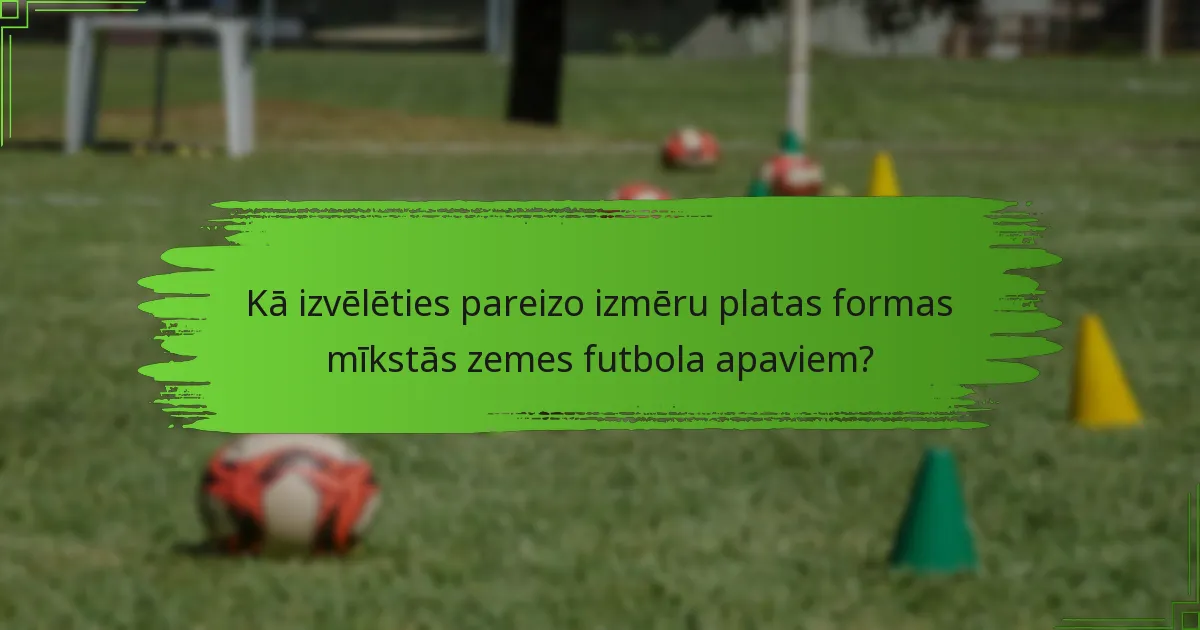 Kā izvēlēties pareizo izmēru platas formas mīkstās zemes futbola apaviem?