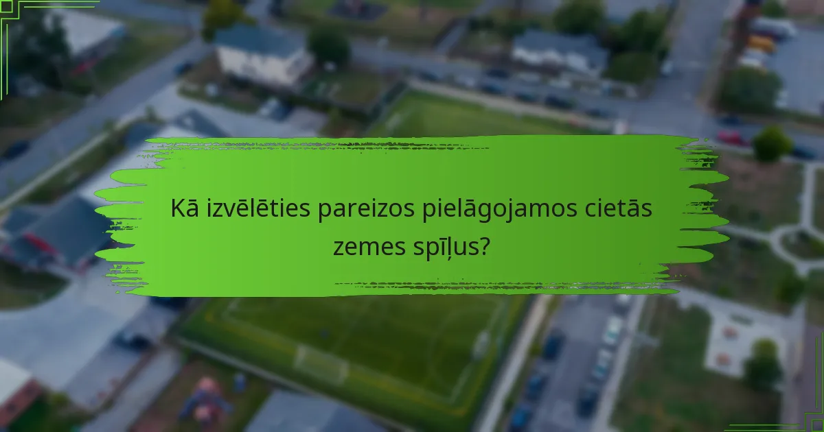 Kā izvēlēties pareizos pielāgojamos cietās zemes spīļus?