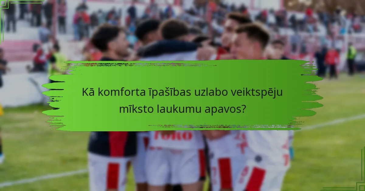 Kā komforta īpašības uzlabo veiktspēju mīksto laukumu apavos?