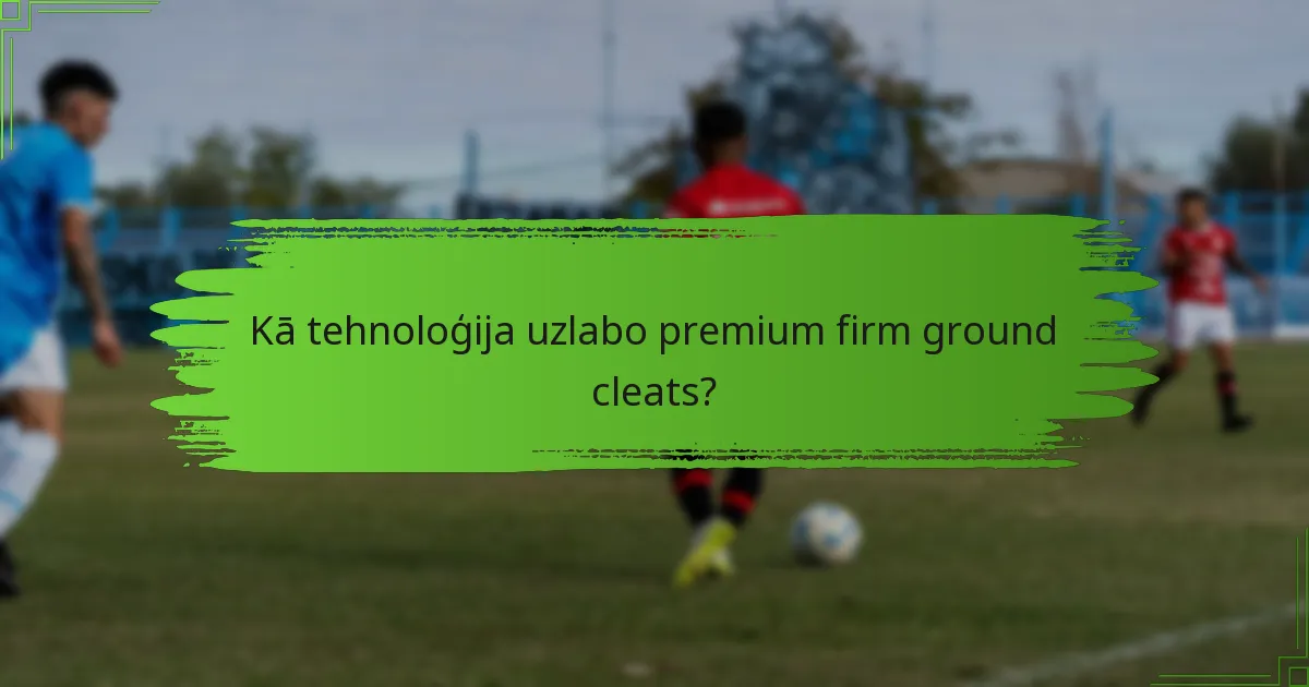Kā tehnoloģija uzlabo premium firm ground cleats?