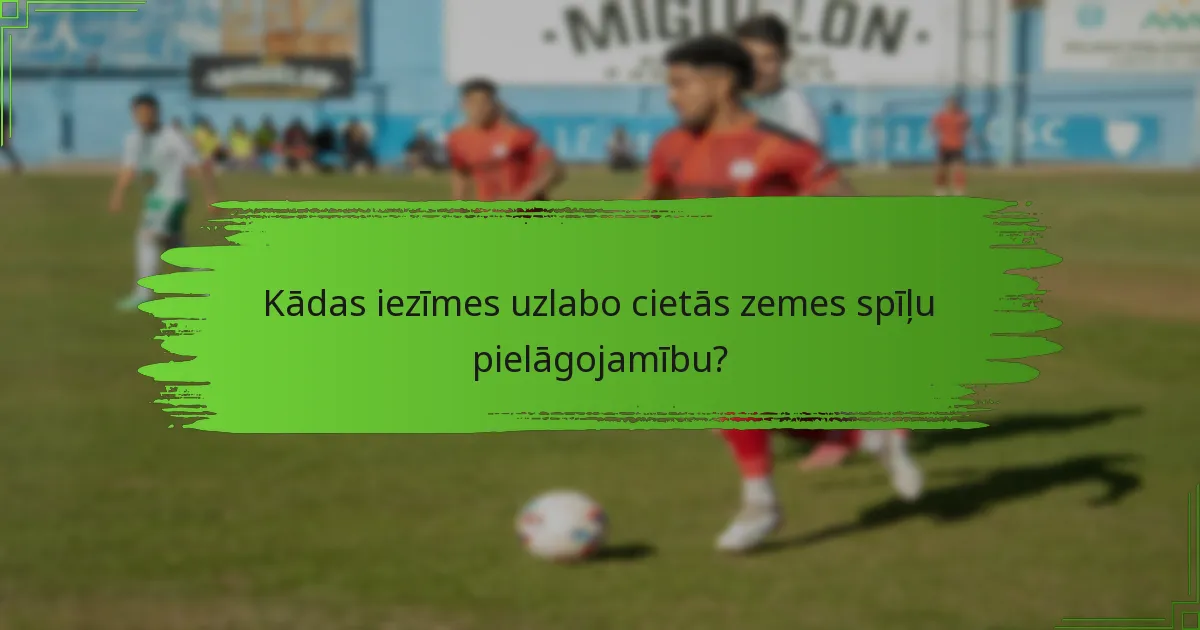 Kādas iezīmes uzlabo cietās zemes spīļu pielāgojamību?