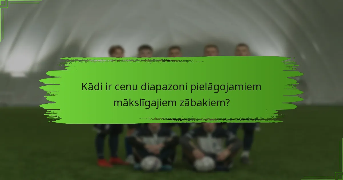 Kādi ir cenu diapazoni pielāgojamiem mākslīgajiem zābakiem?