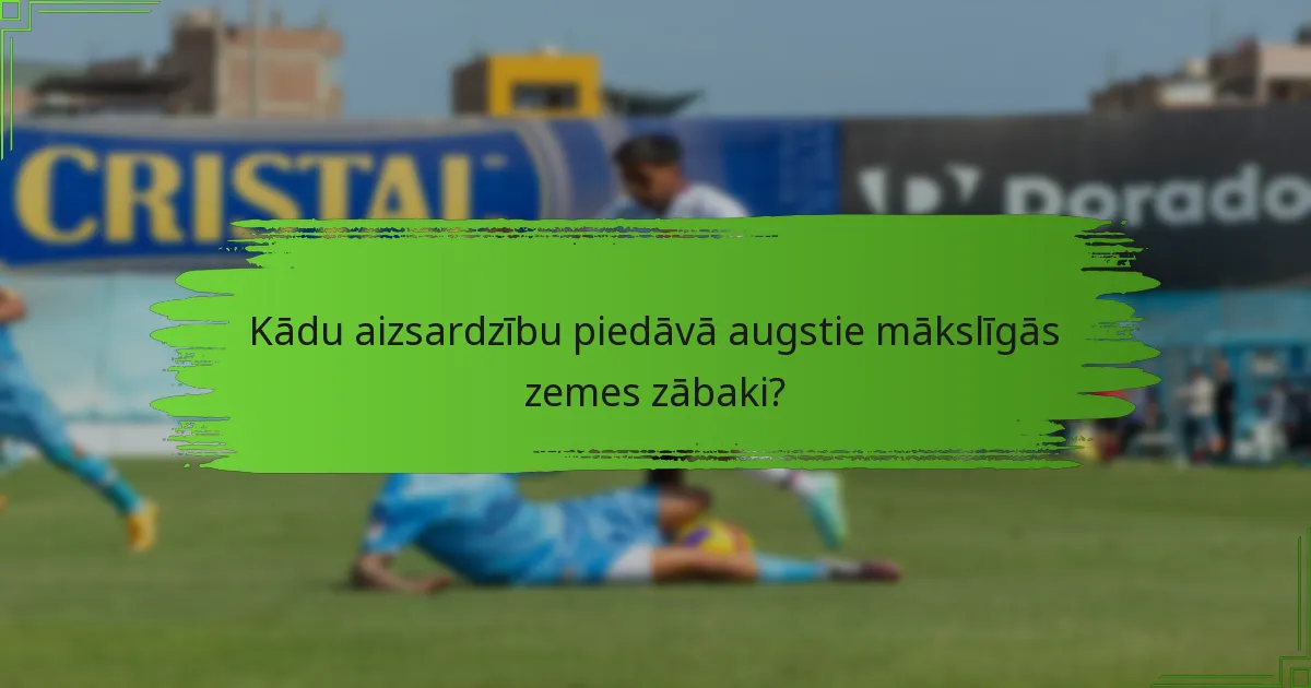 Kādu aizsardzību piedāvā augstie mākslīgās zemes zābaki?