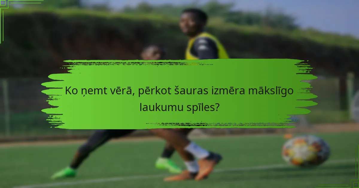 Ko ņemt vērā, pērkot šauras izmēra mākslīgo laukumu spīles?