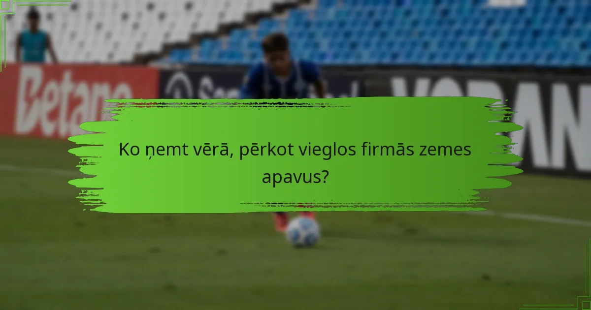 Ko ņemt vērā, pērkot vieglos firmās zemes apavus?