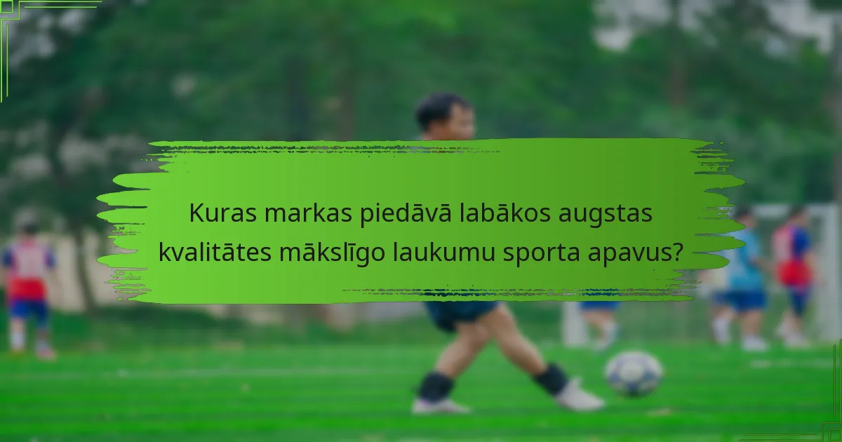 Kuras markas piedāvā labākos augstas kvalitātes mākslīgo laukumu sporta apavus?