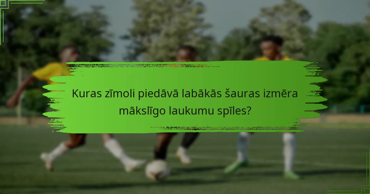 Kuras zīmoli piedāvā labākās šauras izmēra mākslīgo laukumu spīles?