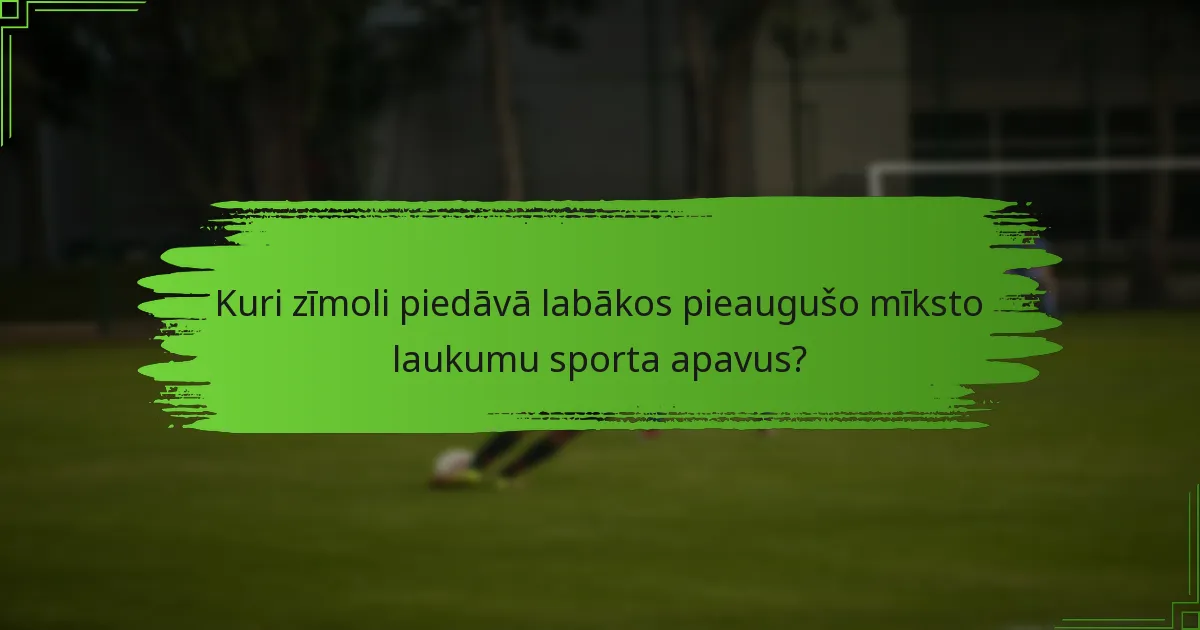 Kuri zīmoli piedāvā labākos pieaugušo mīksto laukumu sporta apavus?