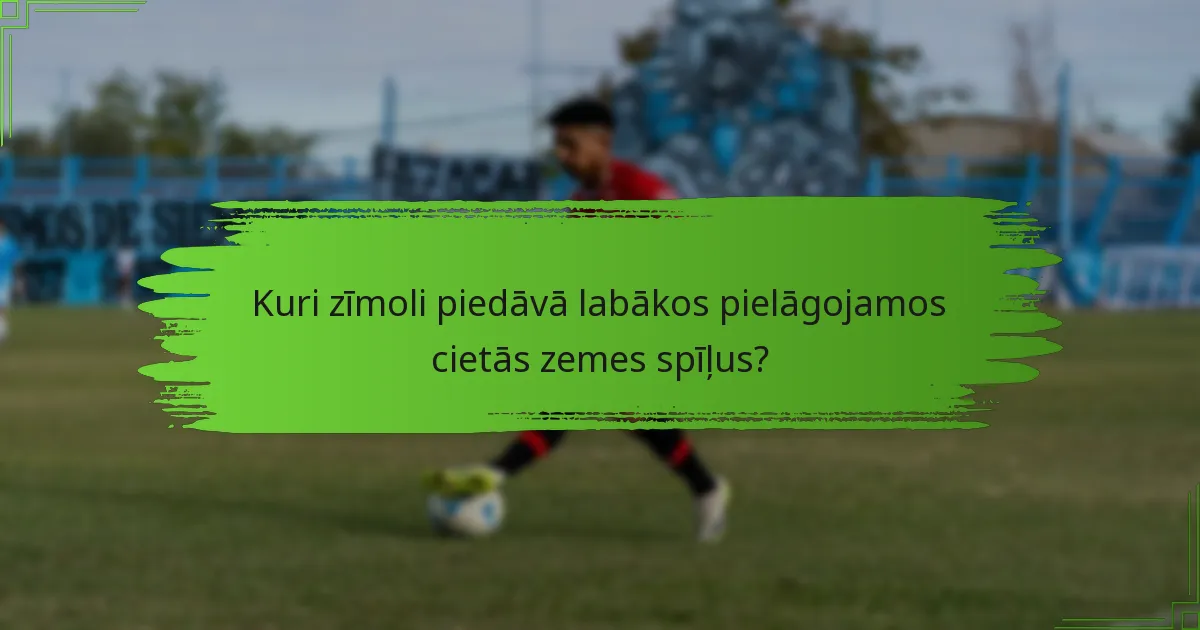 Kuri zīmoli piedāvā labākos pielāgojamos cietās zemes spīļus?